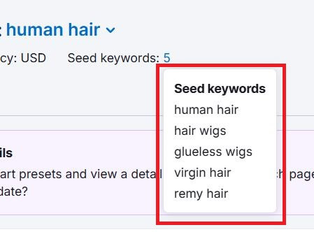 Seed Keywords