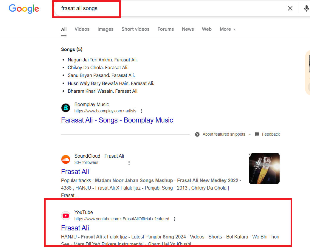 Frasat Ali Songs Keyword