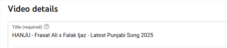 VIdeo SEO Title