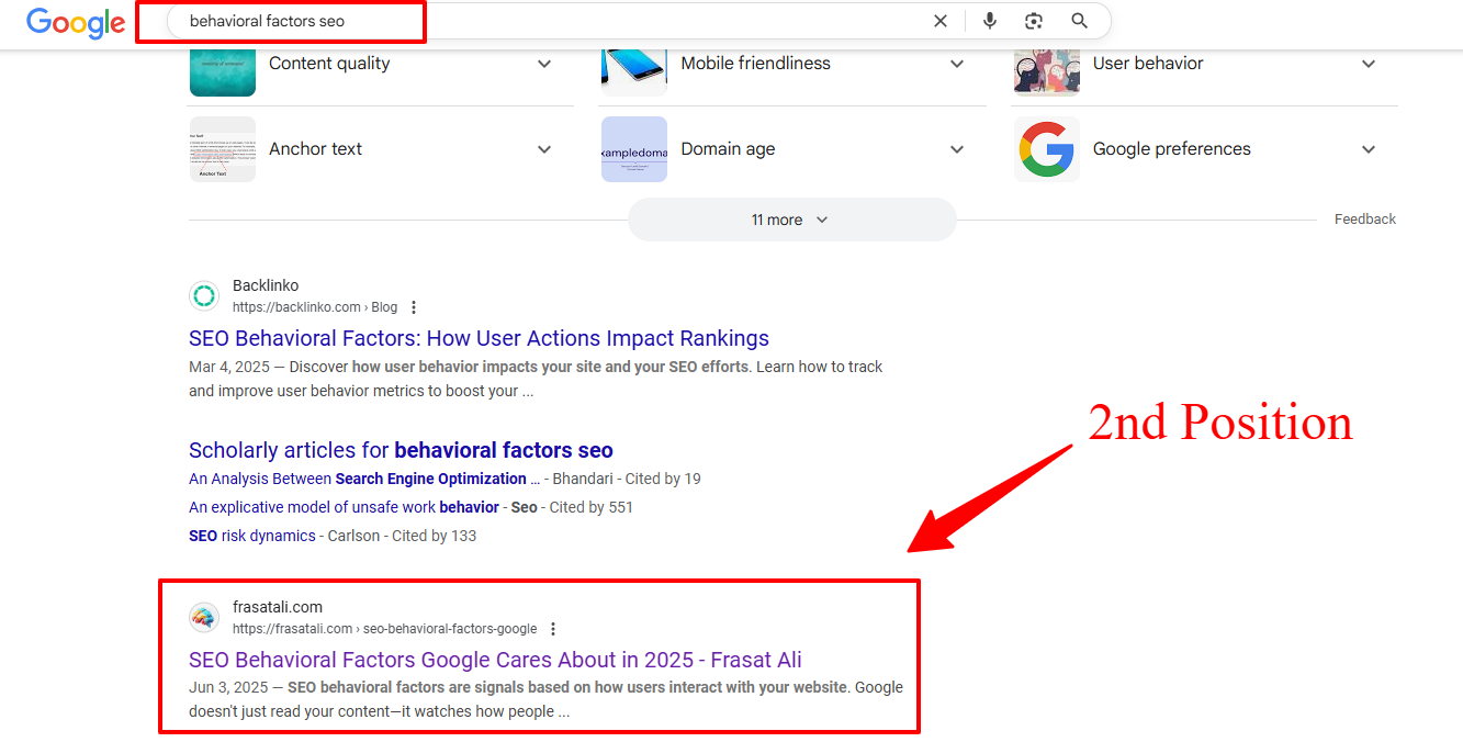2nd Position In Serp with Content Writing