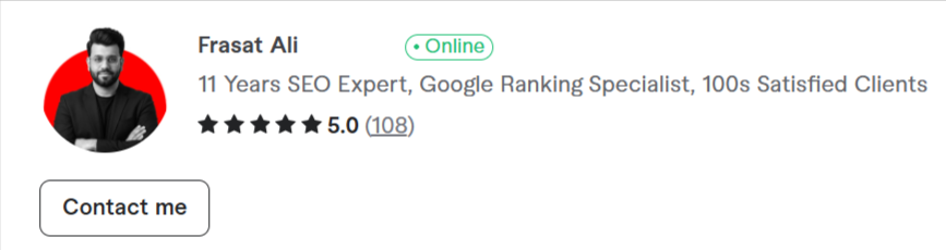 Frasat Ali Fiverr profile